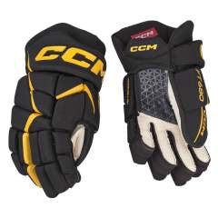 CCM Jetspeed FT680 Gloves, Black/Sunflower