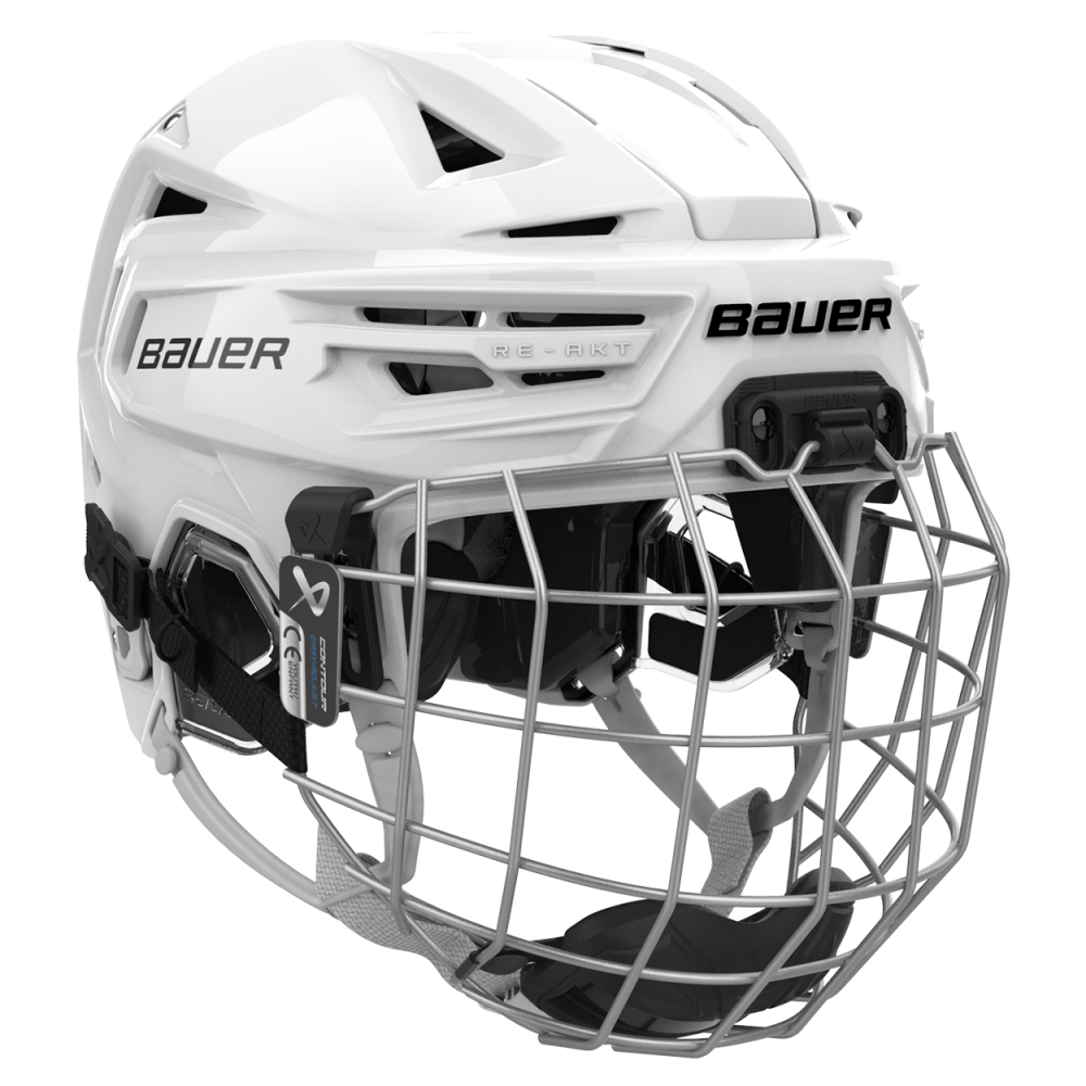 Bauer S26 RE-AKT 155 Kypärä+RISTIKKO VALKOINEN YTH