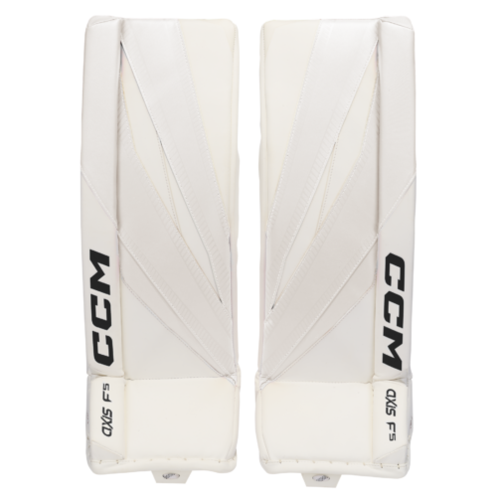 CCM AXIS F5 GOALIE PADS JR WHITE