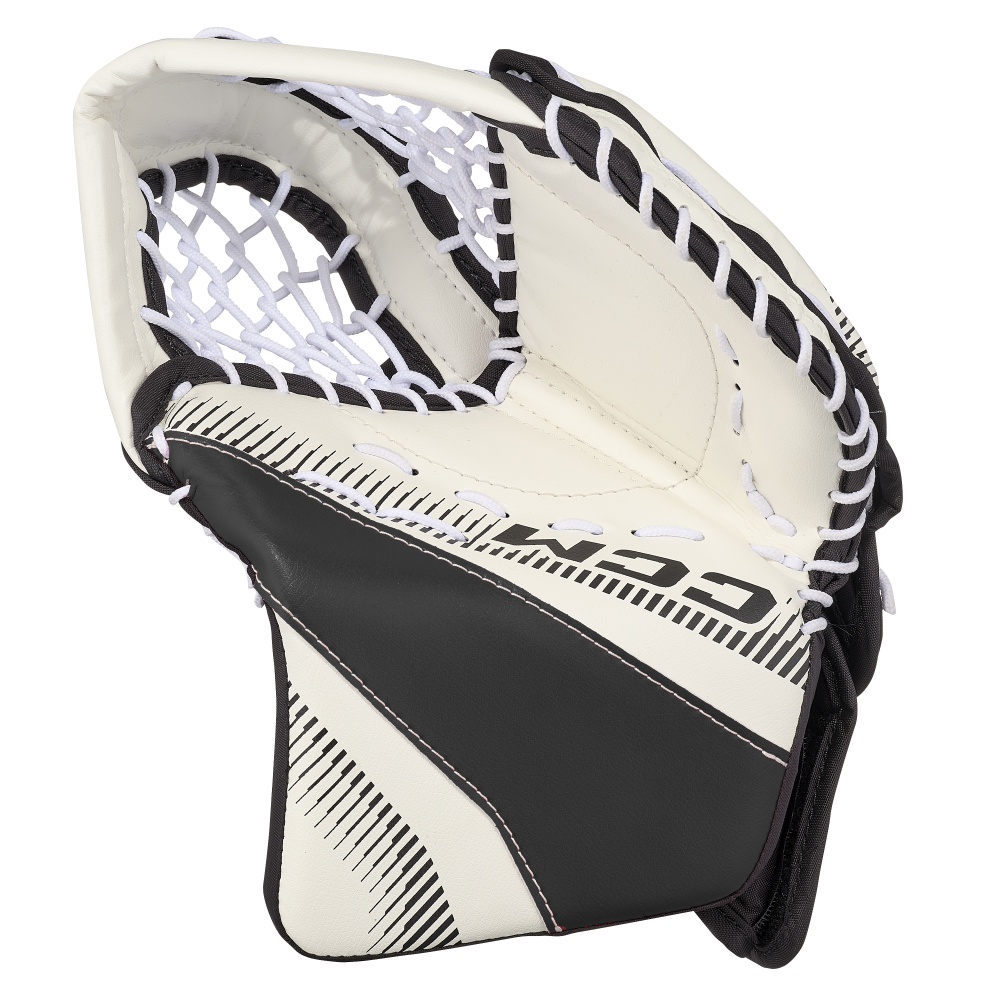CCM PHENOM GOALIE CATCHER WHITE/BLACK YTH full right