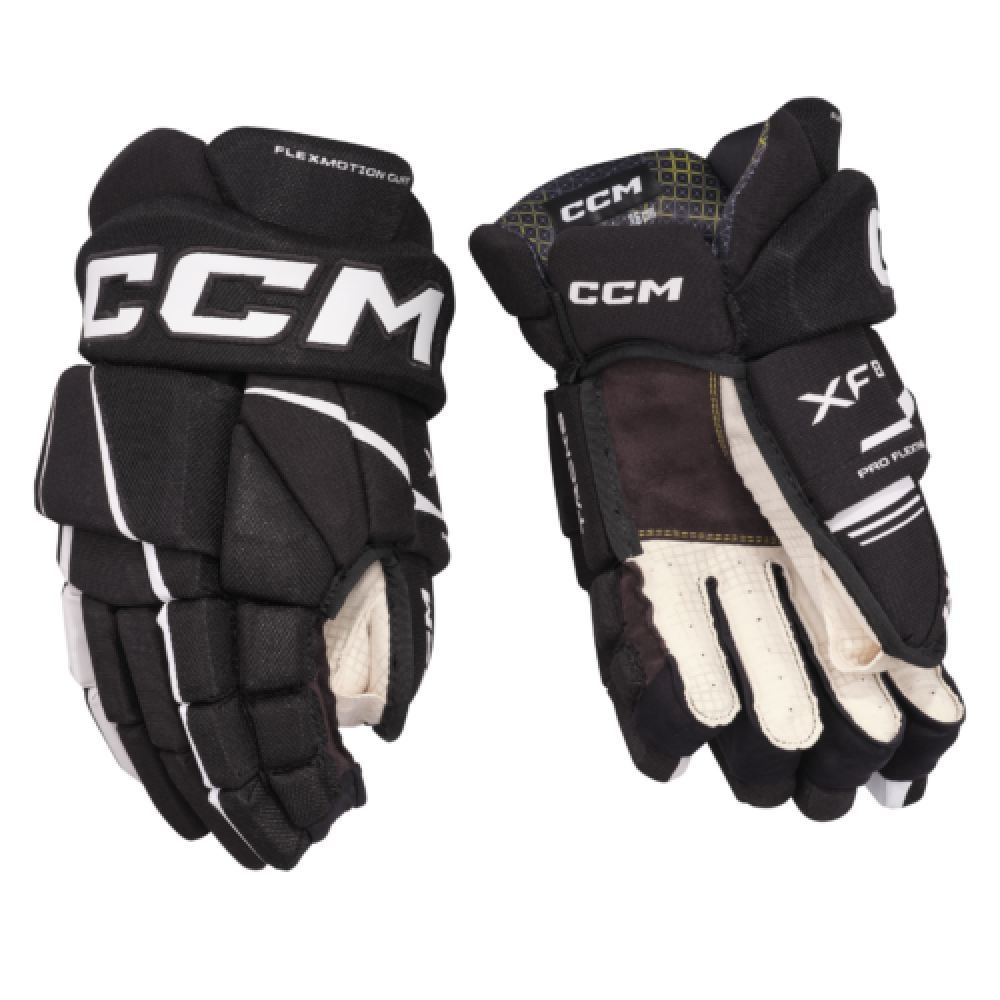 CCM TACKS XF 80 HANSKAT MUSTA/VALK SR