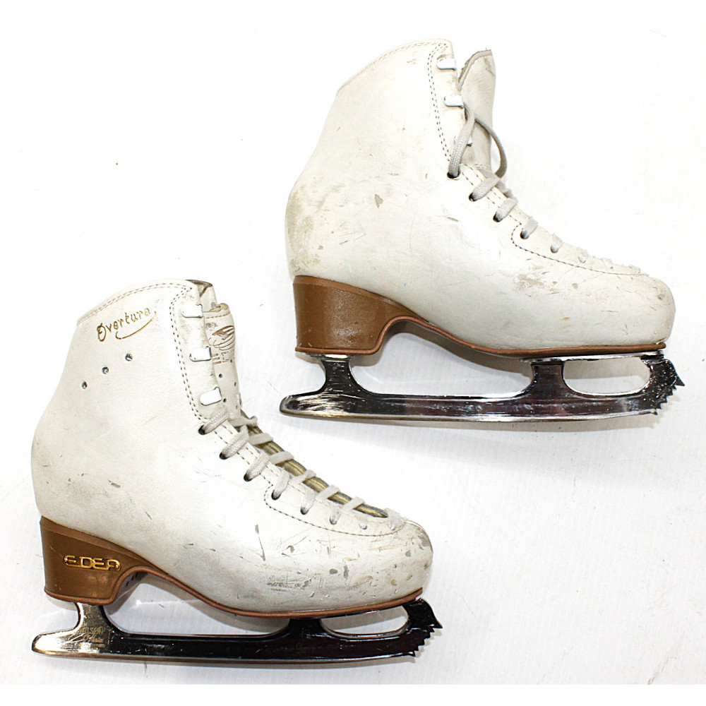EDEA OVERTURE FIGURESKATE BOOTS 220+ Coronaation dance 8 SECOND HAND