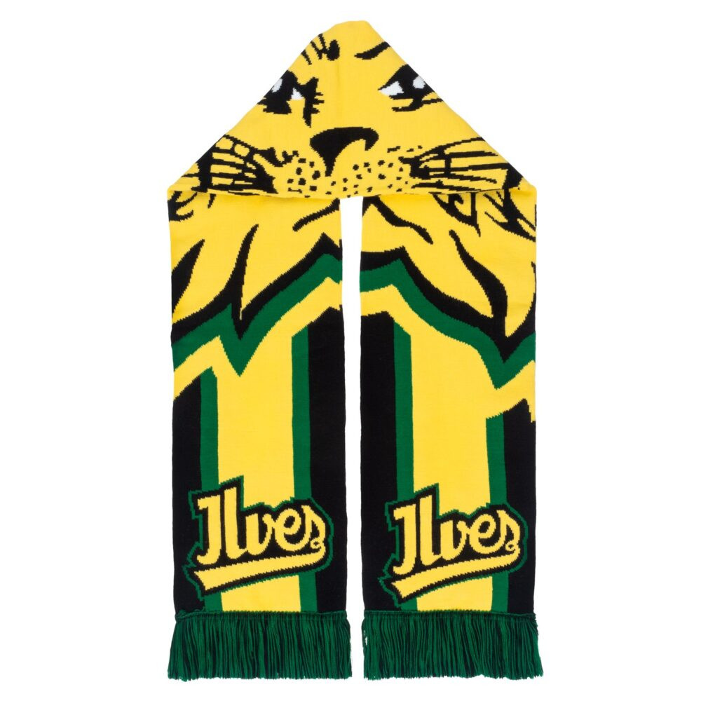 Ilves fan scarf, black/green logo