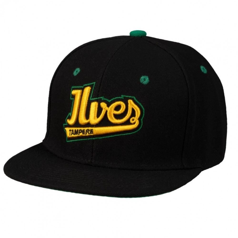 Ilves Snapback lippis, musta Ilves-kaunoteksti