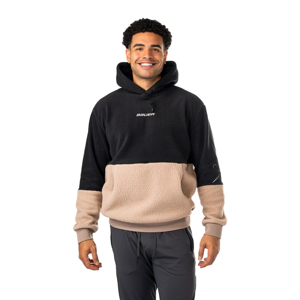 S25 BAUER POLAR FLEECE HOODIE BLK/TAU HUPPARI SR-L 