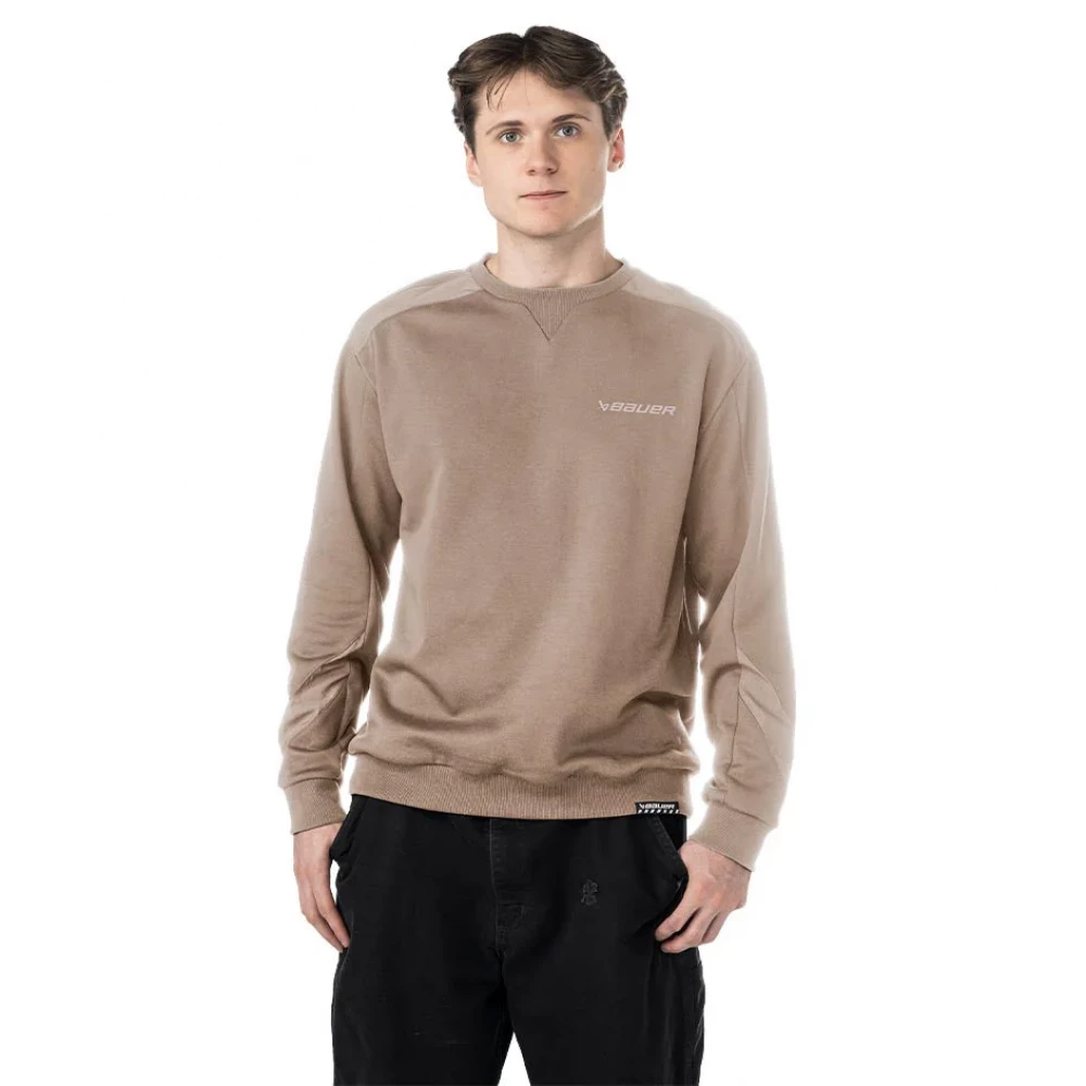S25 BAUER KNIT WOVEN CREW-SR- LIGHT TAUPE SR-L