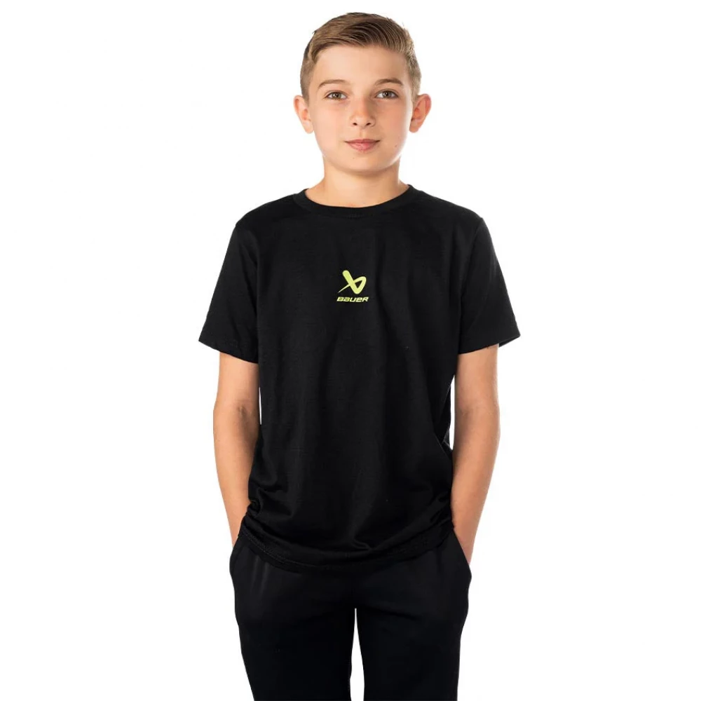 S25 BAUER SS GRAPHIC TEE BLACK JR-M T-PAITA
