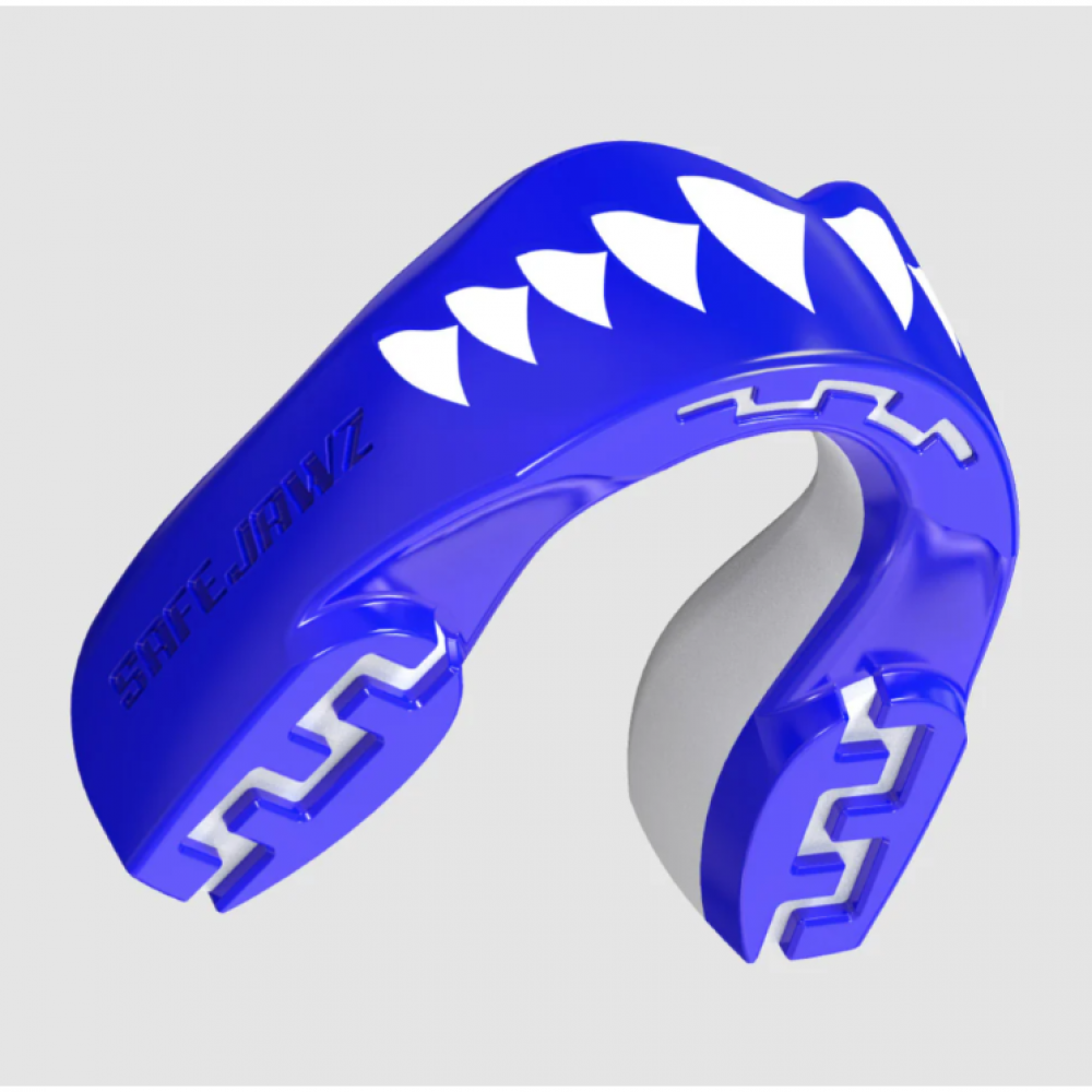 SAFEJAWZ® 'SHARK' HAMMASSUOJAT - Extro Series - SININEN & VALKOINEN JR